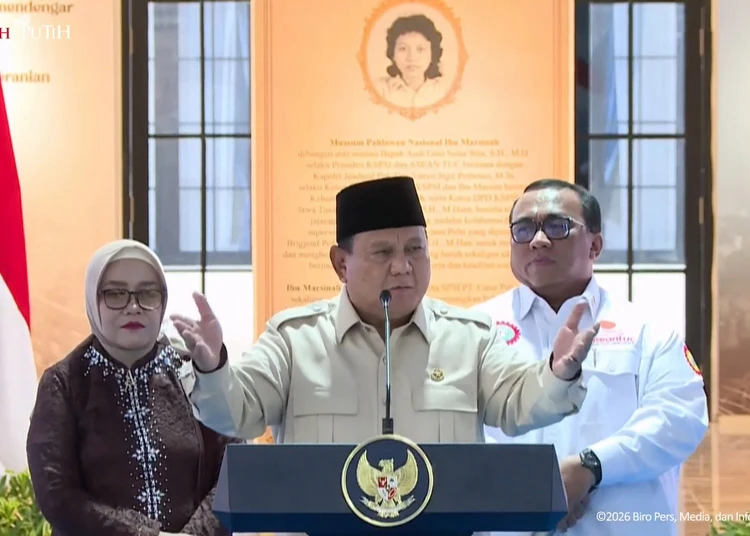presiden-prabowo-pidato-peresmian-museum-marsinah